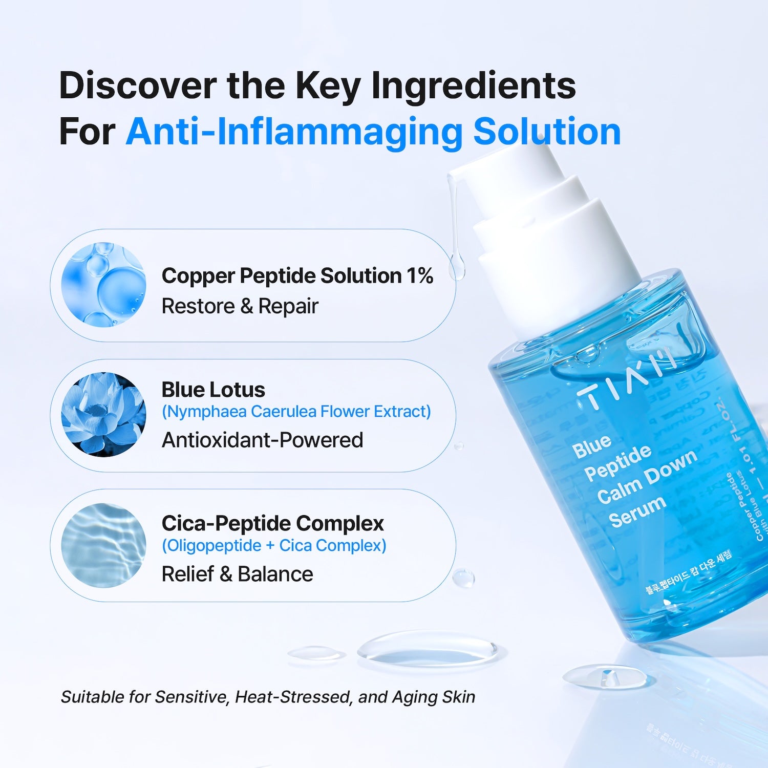 Blue Peptide Calm Down Serum 30ml | TIA’M