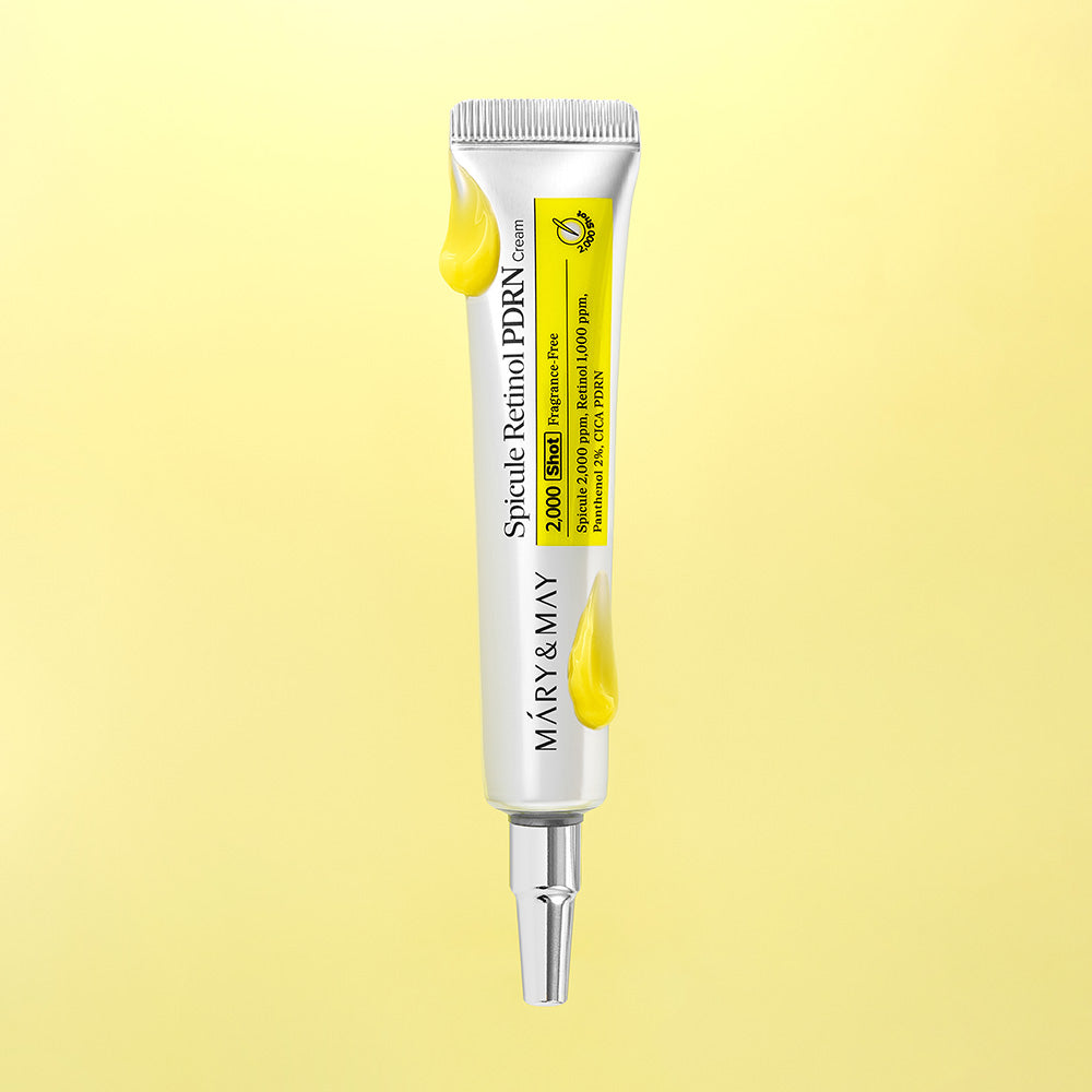 Discover the exquisite Mary&May Spicule Retinol PDRN Cream, crafted in South Korea with marine-derived ingredients to elevate your skincare ritual and refine your beauty.
