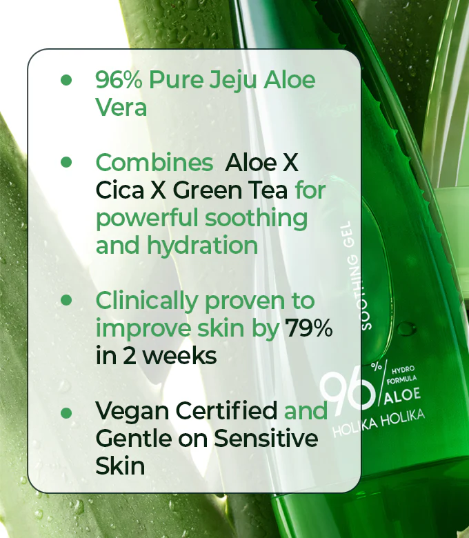 Aloe Hydro Formula 96% Soothing Gel 250ml | HOLIKA HOLIKA