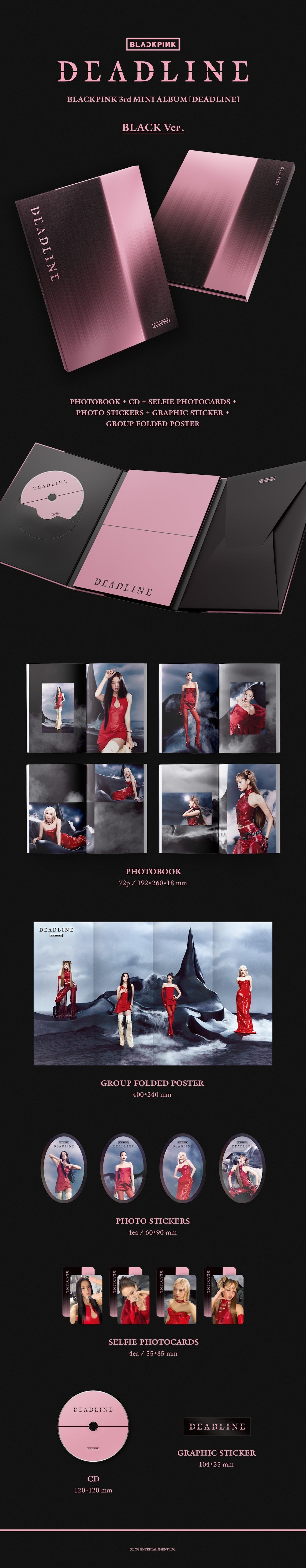 [BLACKPINK] BLACKPINK 3rd MINI ALBUM [DEADLINE] BLACK Ver.