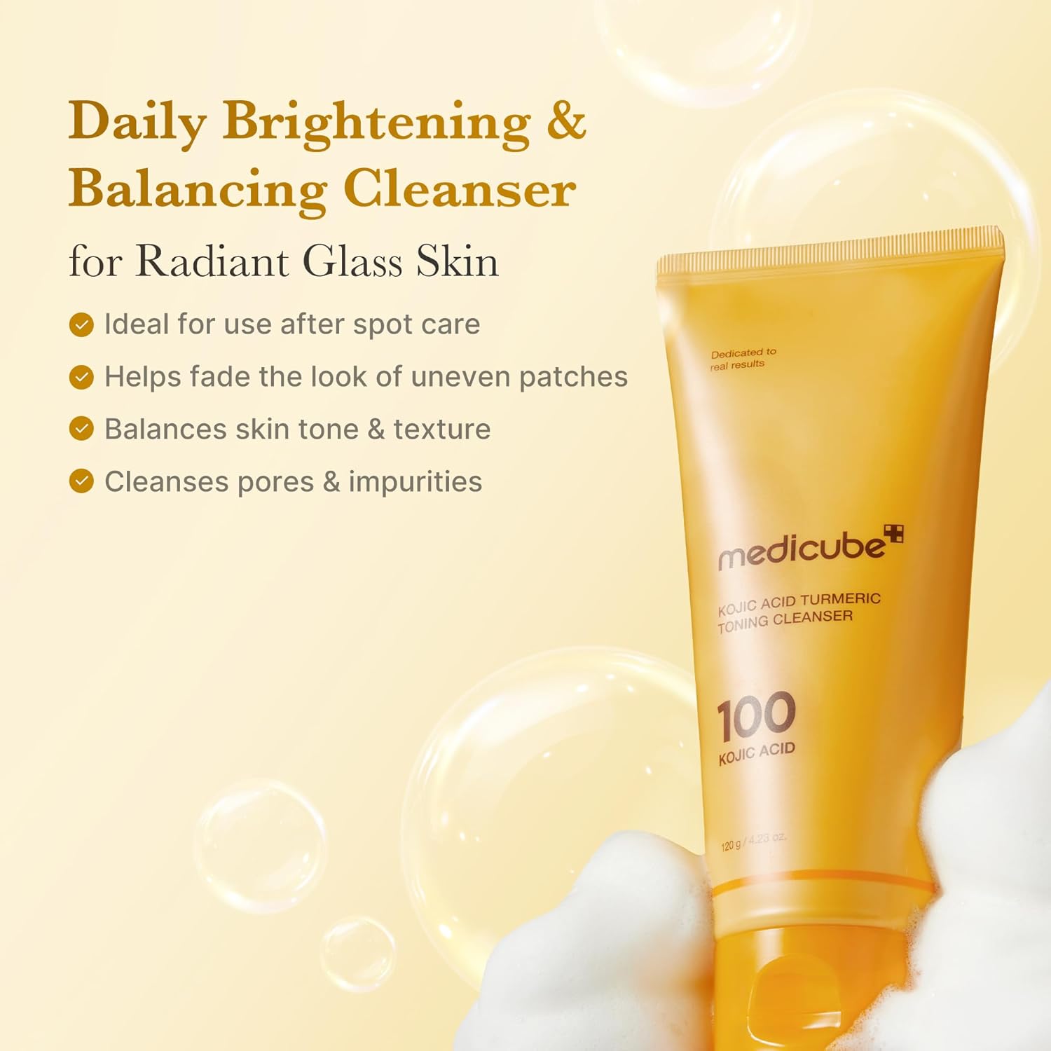 Kojic Acid Turmeric Toning Cleanser 120g | MEDICUBE
