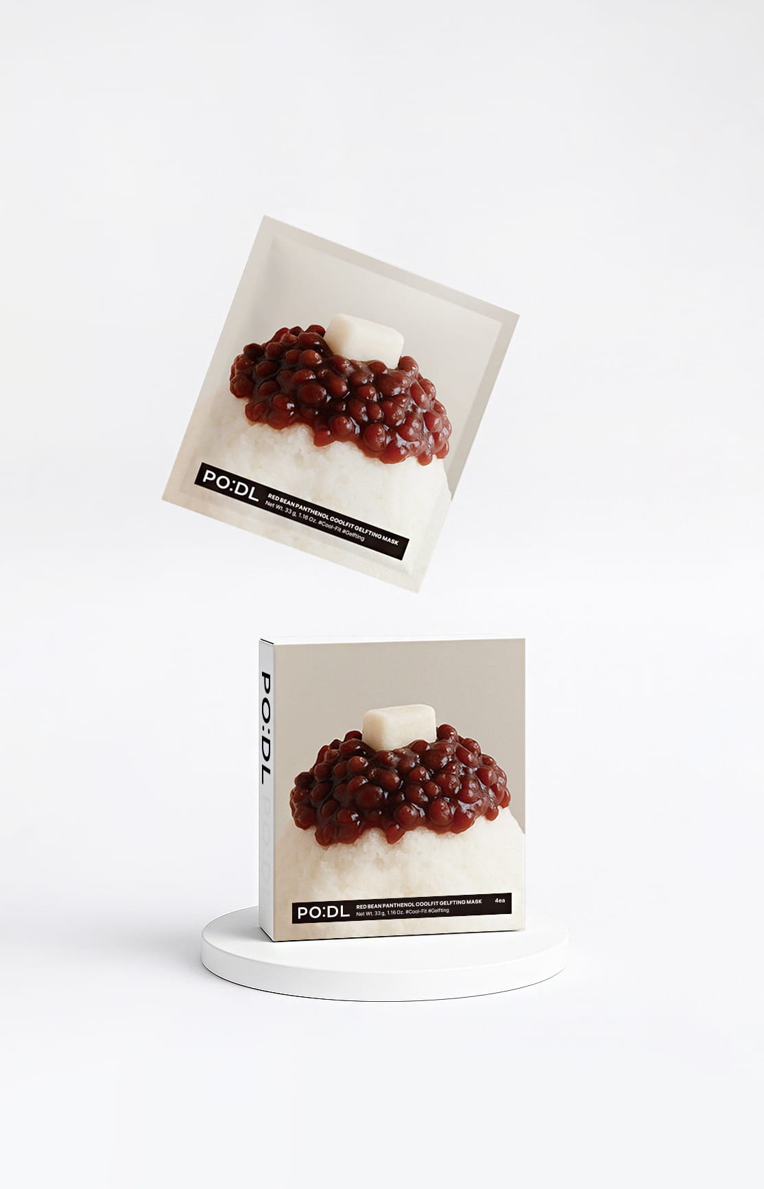 Red Bean Panthenol Coolfit Gelfting Mask (4ea) (+Special Gift) | PO:DL