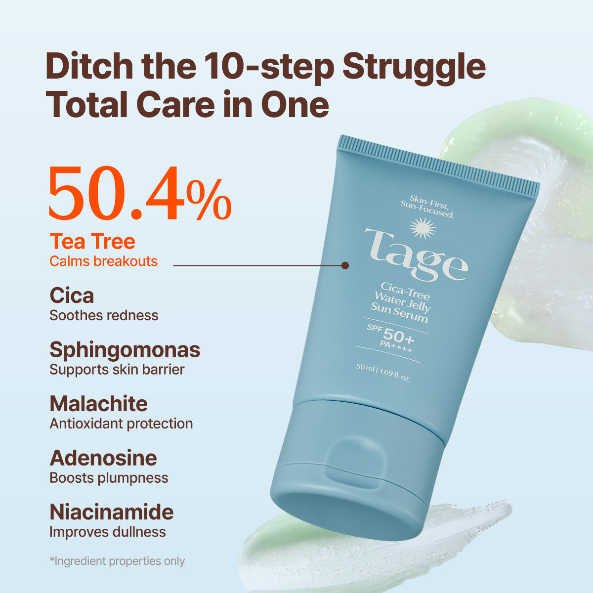 Cica-Tree Water Jelly Sun Serum 50ml | Tage