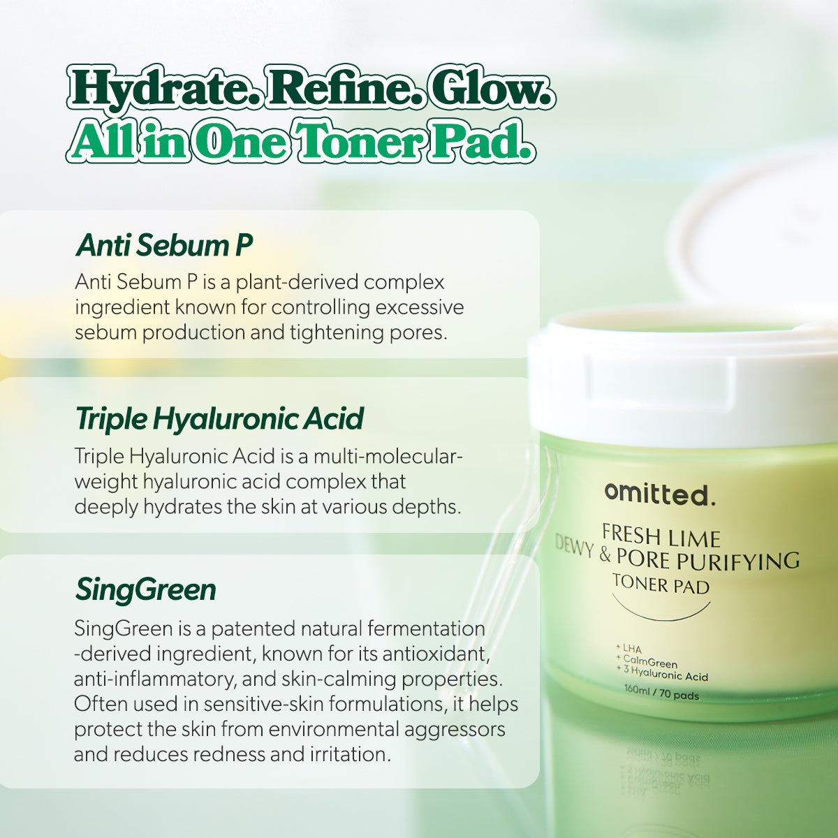 Fresh Lime Dewy & Pore Purifying Toner Pad 70ea(160ml) | Omitted