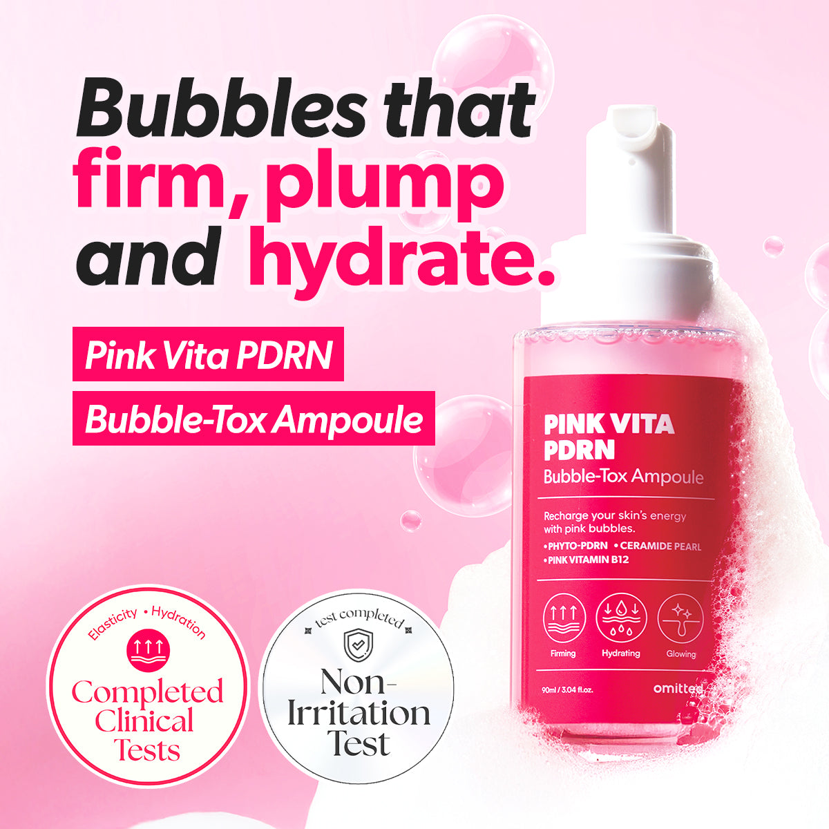 Pink Vita PDRN Bubble-Tox Ampoule 90ml | Omitted