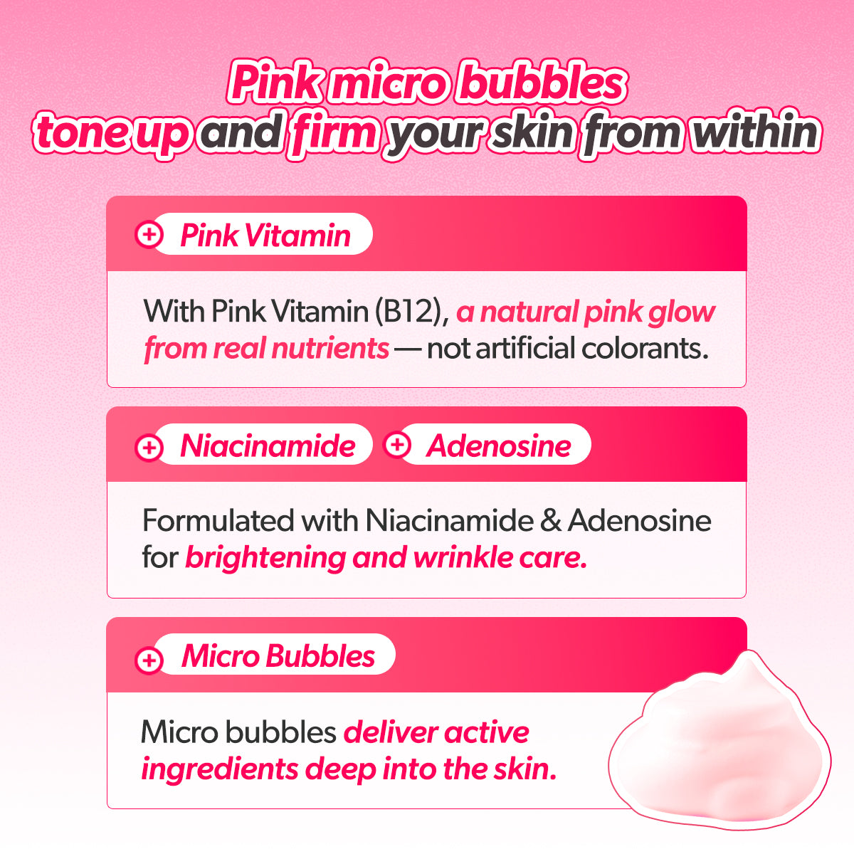 Pink Vita PDRN Bubble-Tox Ampoule 90ml | Omitted