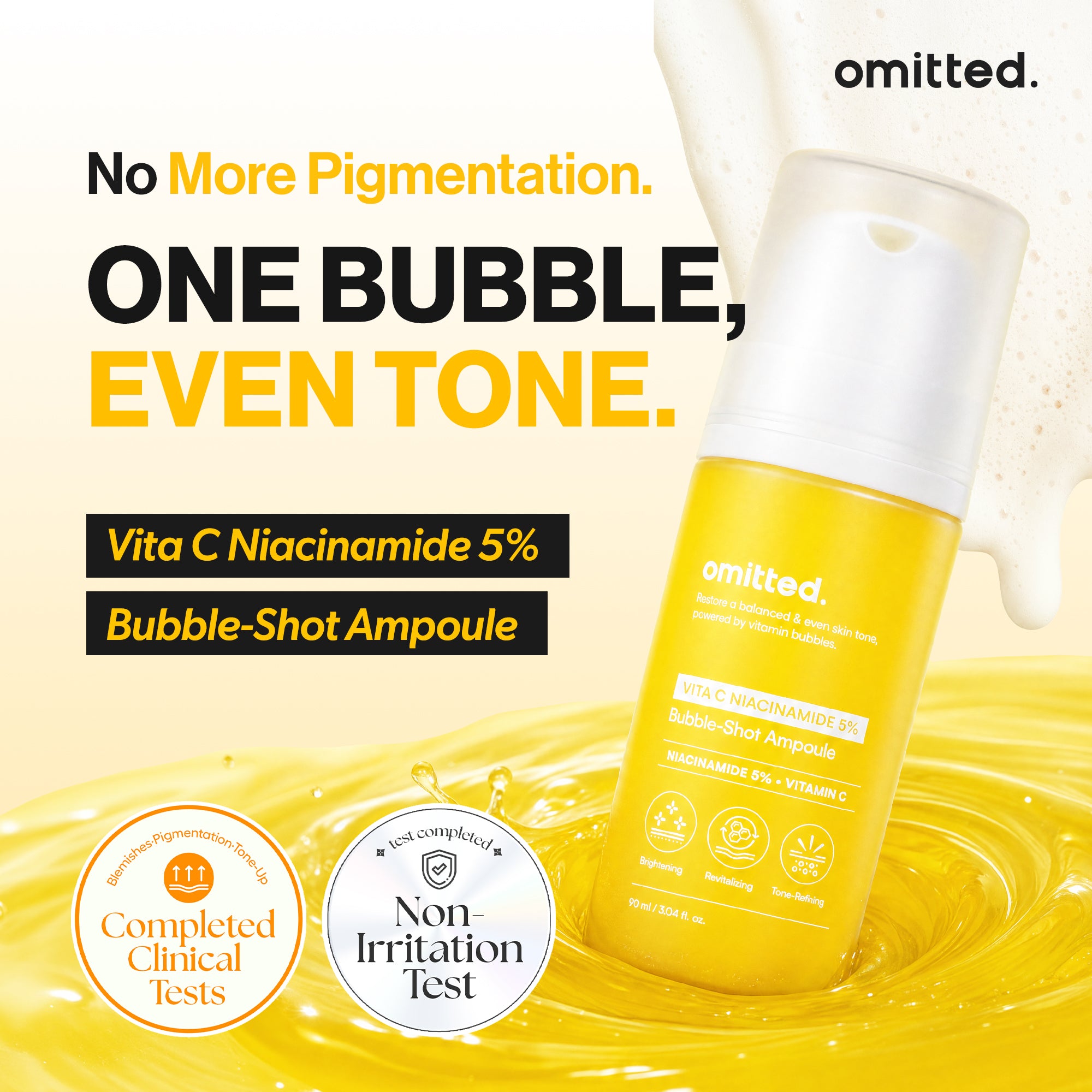 Vita C Niacinamide 5% Bubble-Shot Ampoule 90ml | Omitted