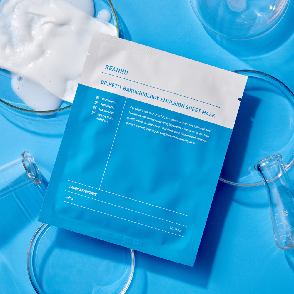 Reanhu Bakuchiol Emulsion Sheet Mask 30ml - 3 Size | Dr.Petit
