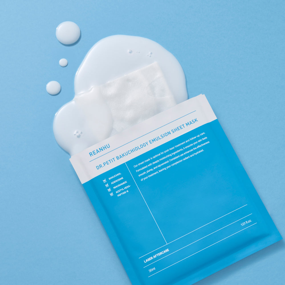 Reanhu Bakuchiol Emulsion Sheet Mask 30ml - 3 Size | Dr.Petit