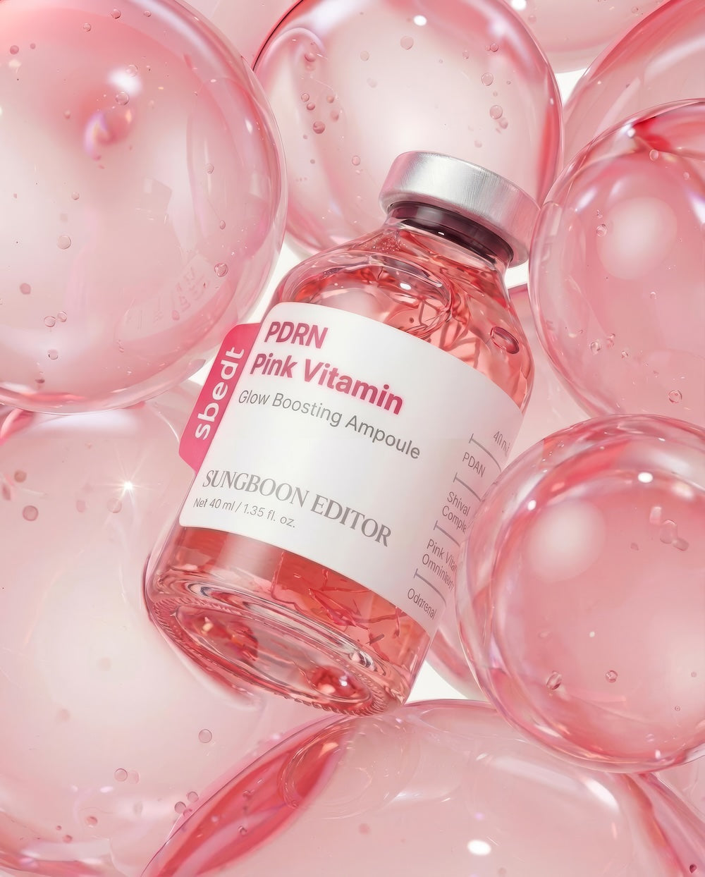 PDRN Pink Vitamin Glow Boosting Ampoule 40ml | Sungboon Editor