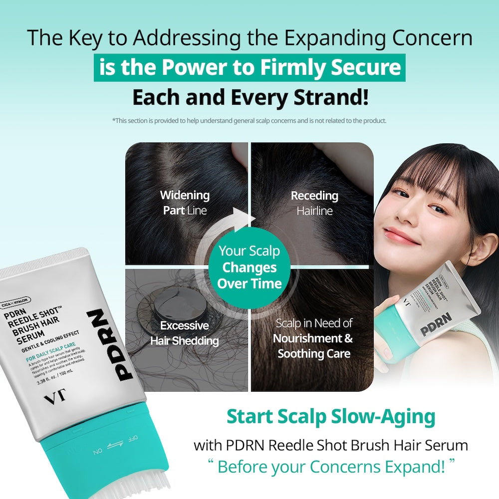 PDRN Reedle Shot Brush Hair Serum 100ml | VT Cosmetics