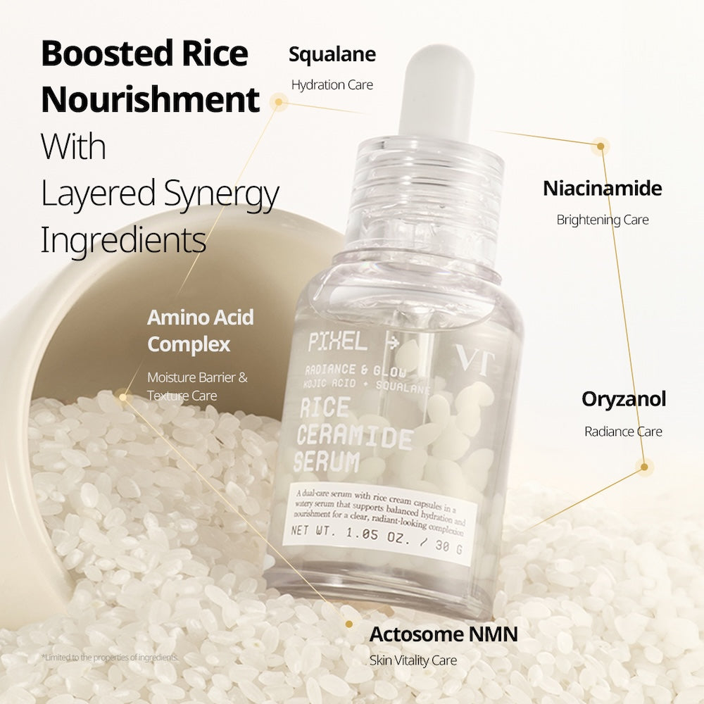 VT Cosmetics Rice Ceramide Serum | Handcrafted Luxury Hydration