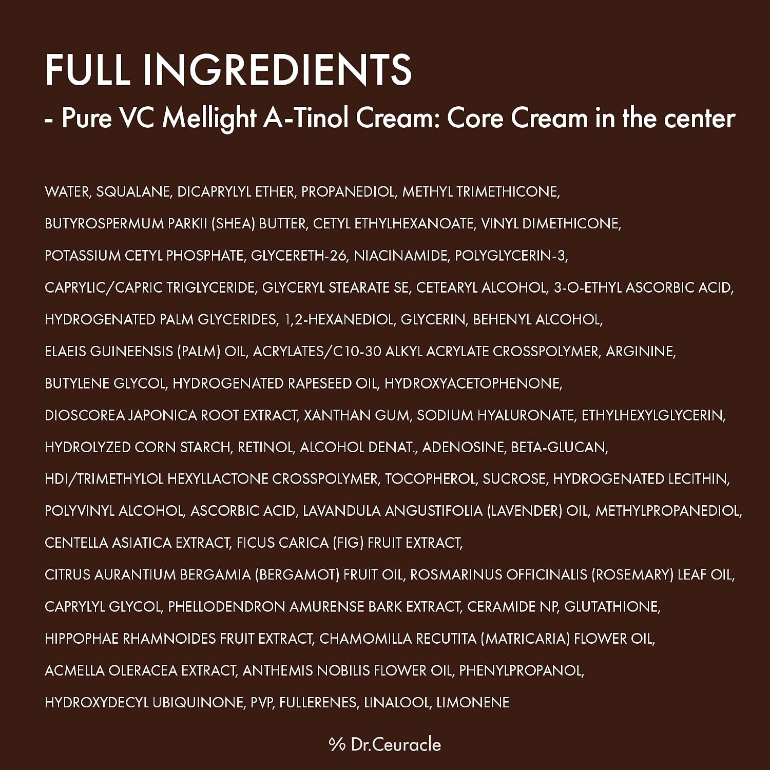 Dr. Ceuracle Pure VC Mellight A-Tinol Cream for Radiance
