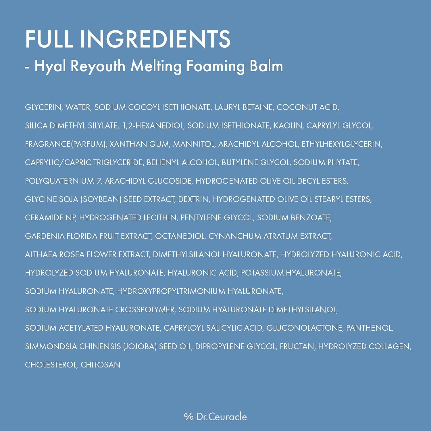 Dr. Ceuracle Hyal Reyouth Balm - Luxurious Hydration Cleansing