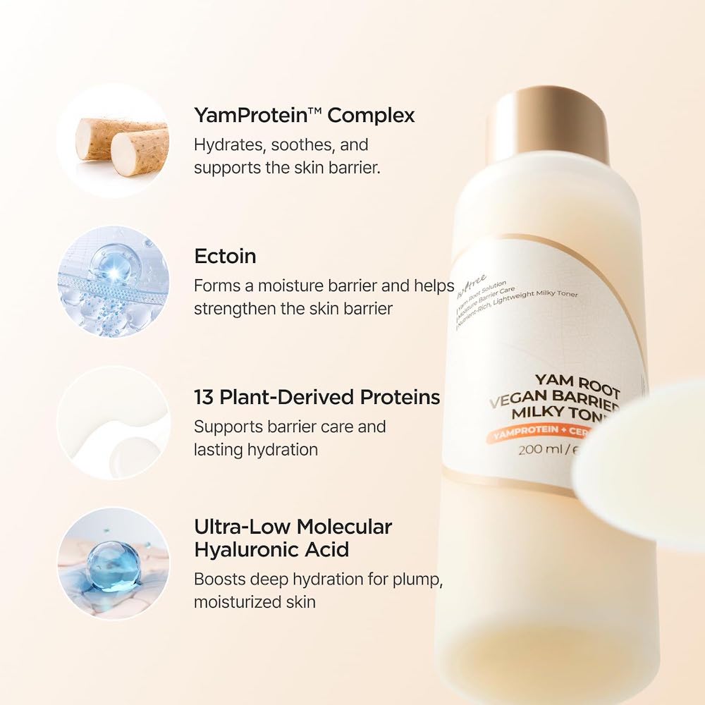 ISNTREE Yam Root Milky Toner – Luxurious Hydration for Radiant Skin