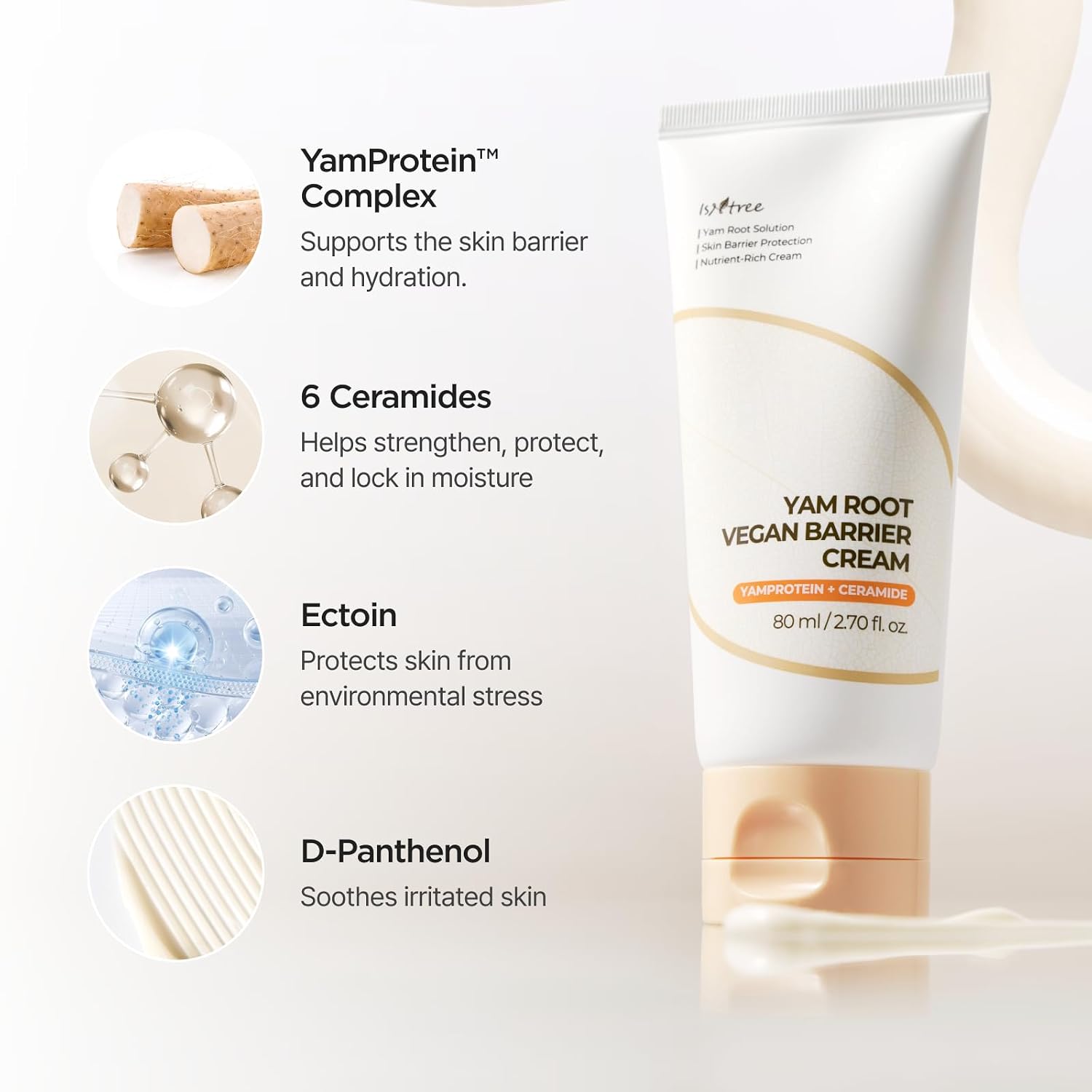 ISNTREE Yam Root Vegan Barrier Cream – Nourishing Hydration