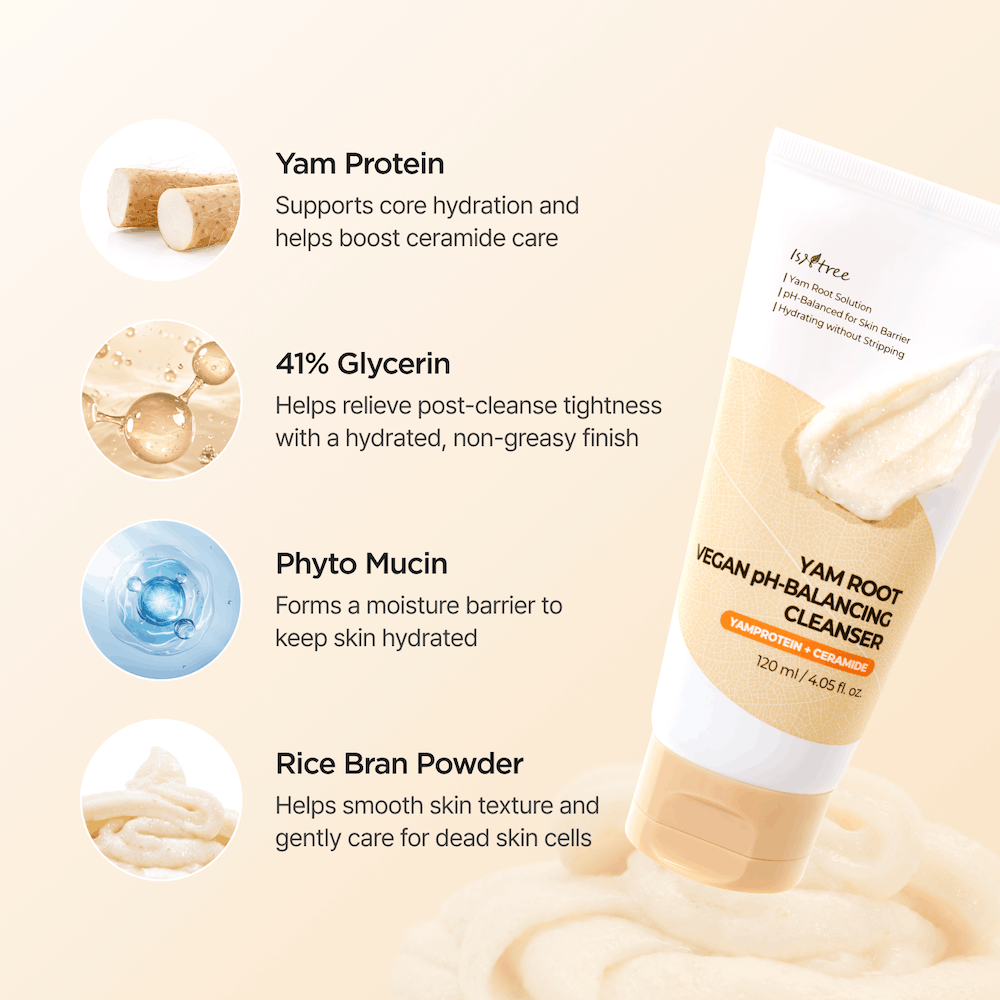 ISNTREE Yam Root Cleanser – Hydrating Luxury for Radiant Skin