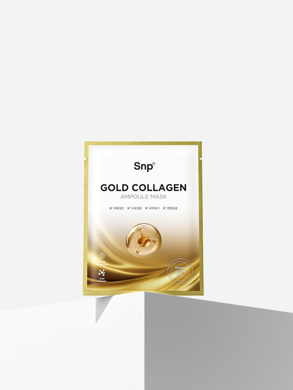 24K Gold Ampoule Sheet Mask 25ml x 10 Sheets | SNP