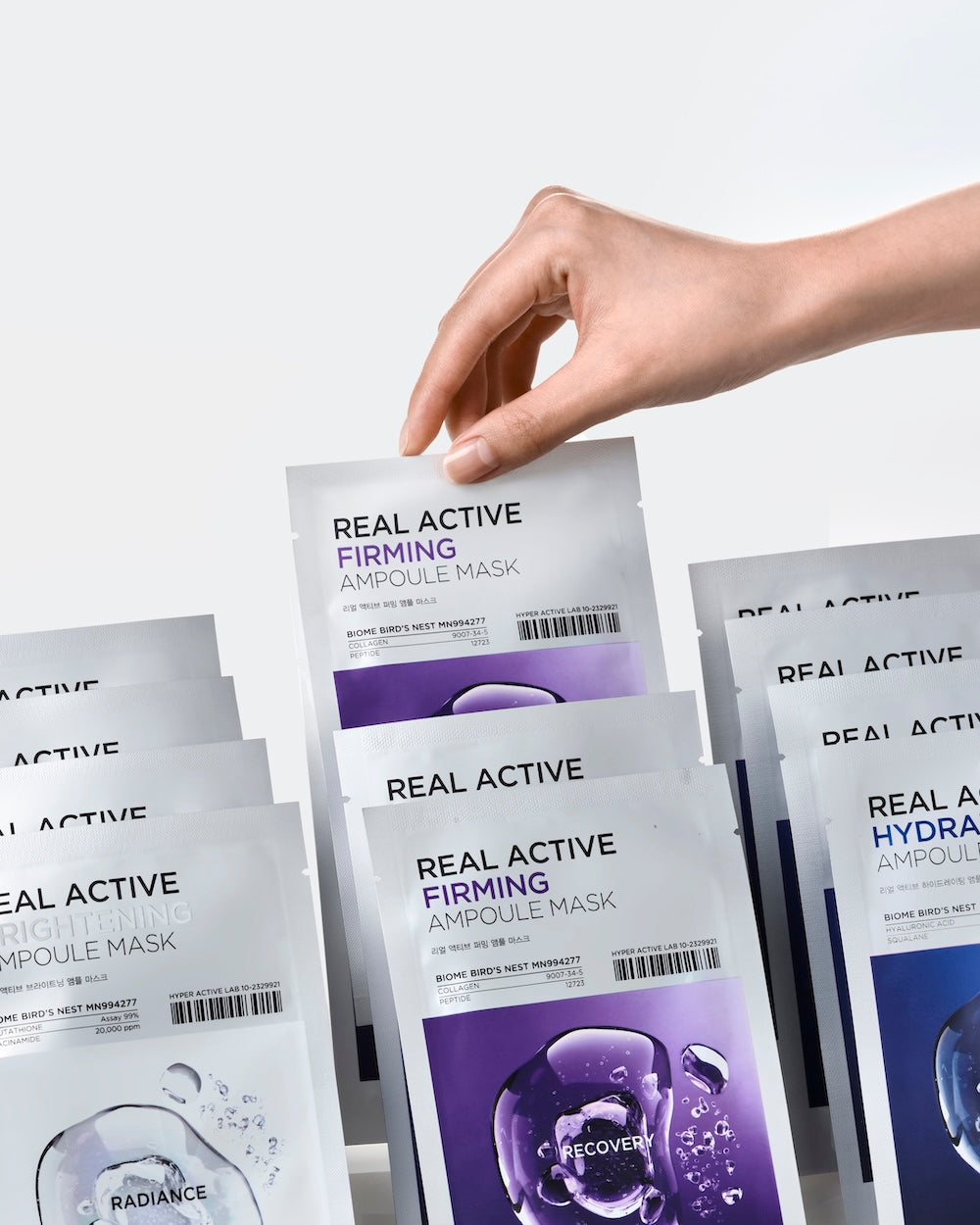 Real Active Firming Ampoule Sheet Mask 25ml x 10 Sheets | SNP