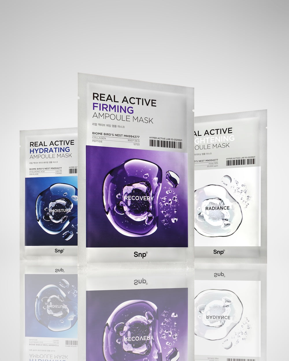 Real Active Firming Ampoule Sheet Mask 25ml x 10 Sheets | SNP