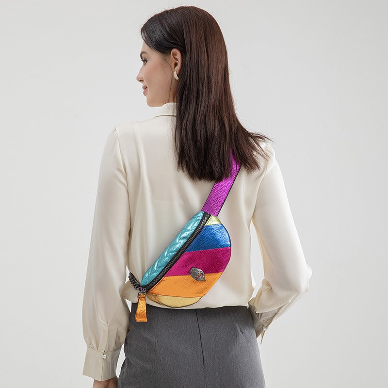 Elegant Colorful Chain Single Shoulder & Chest Bag | ULZZANG BELLA