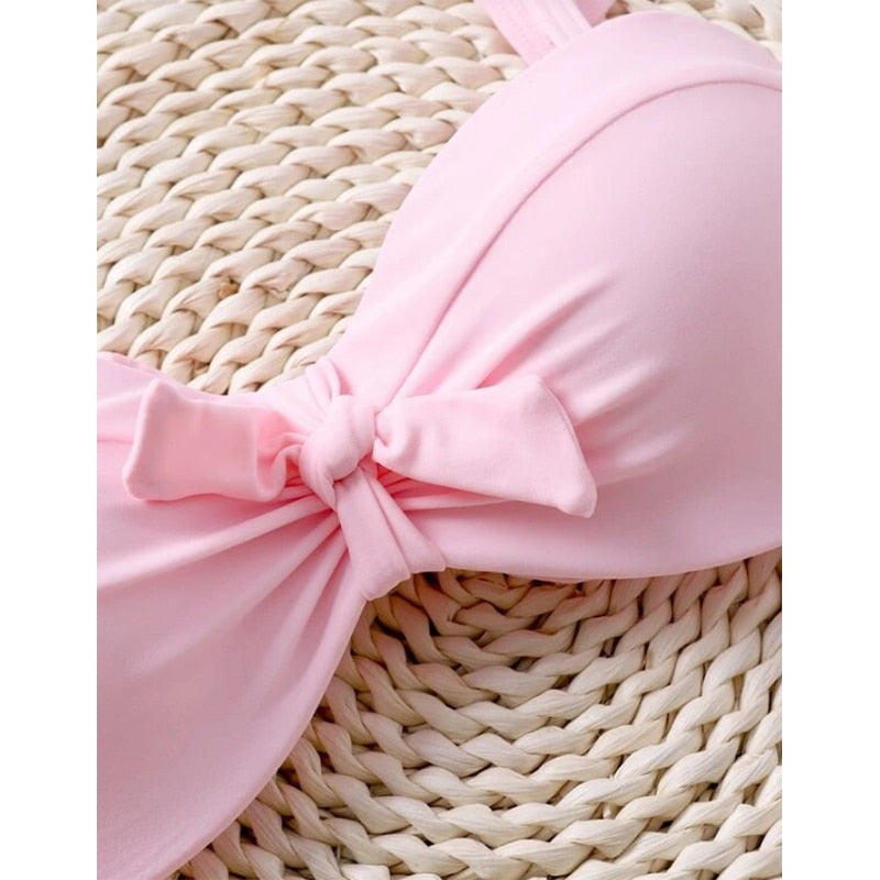 Indulge in Elegance: Ruffle Push Up Bikini Set for Women | ULZZANG BELLA