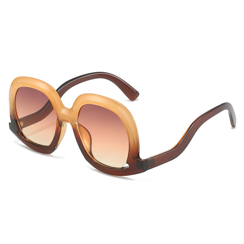 Designer Leopard Gradient Sunglasses for Women | ULZZANG BELLA