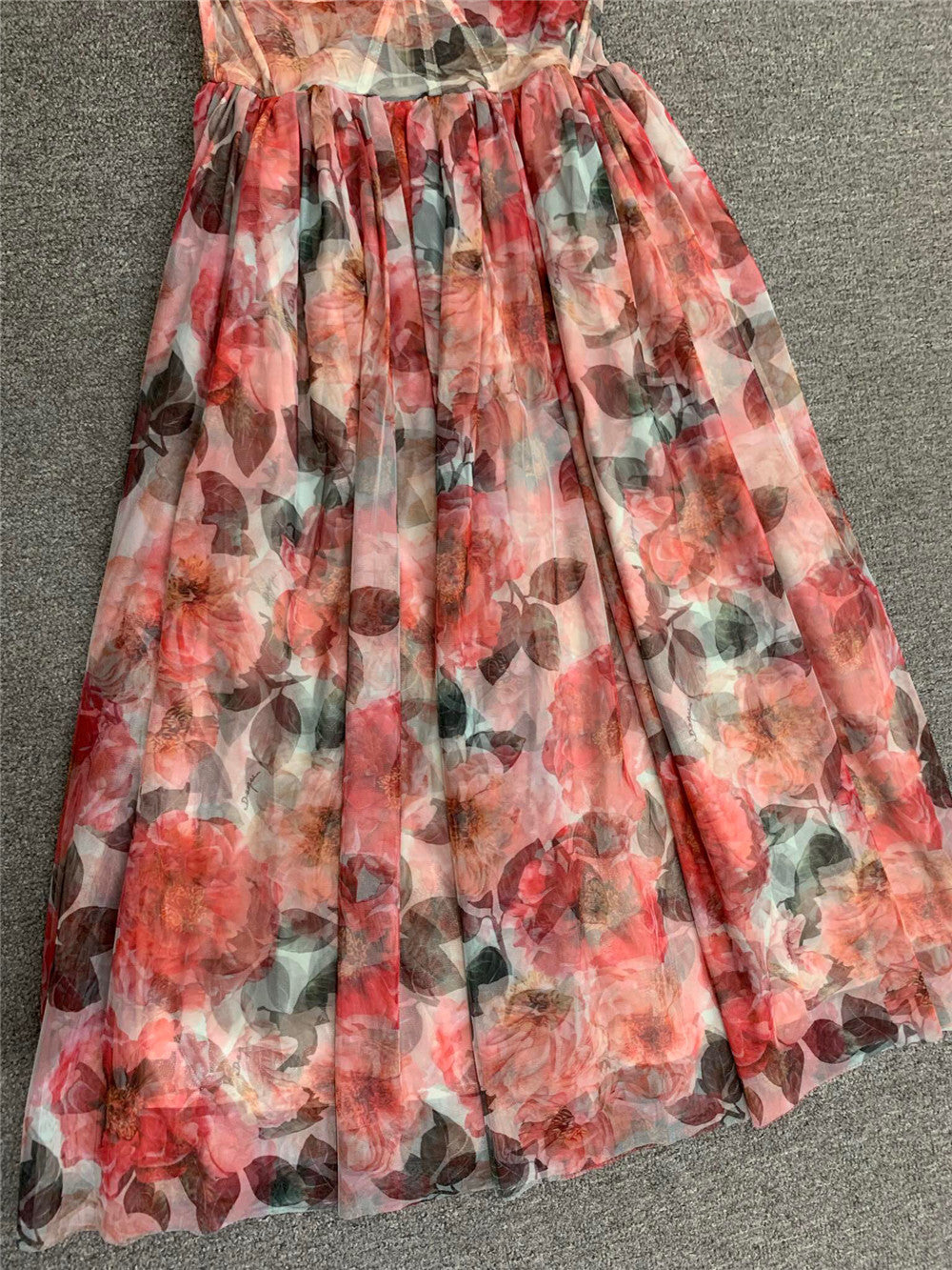 Exquisite Floral Spaghetti Strap Midi Dress for Stylish Vacations | ULZZANG BELLA