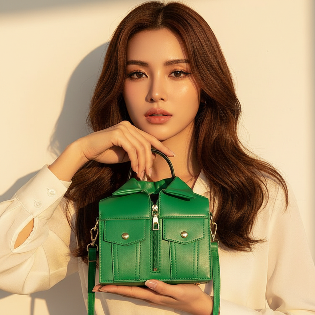 ULZZANG BELLA Elegant Retro Small Square Shoulder Bag - Luxe