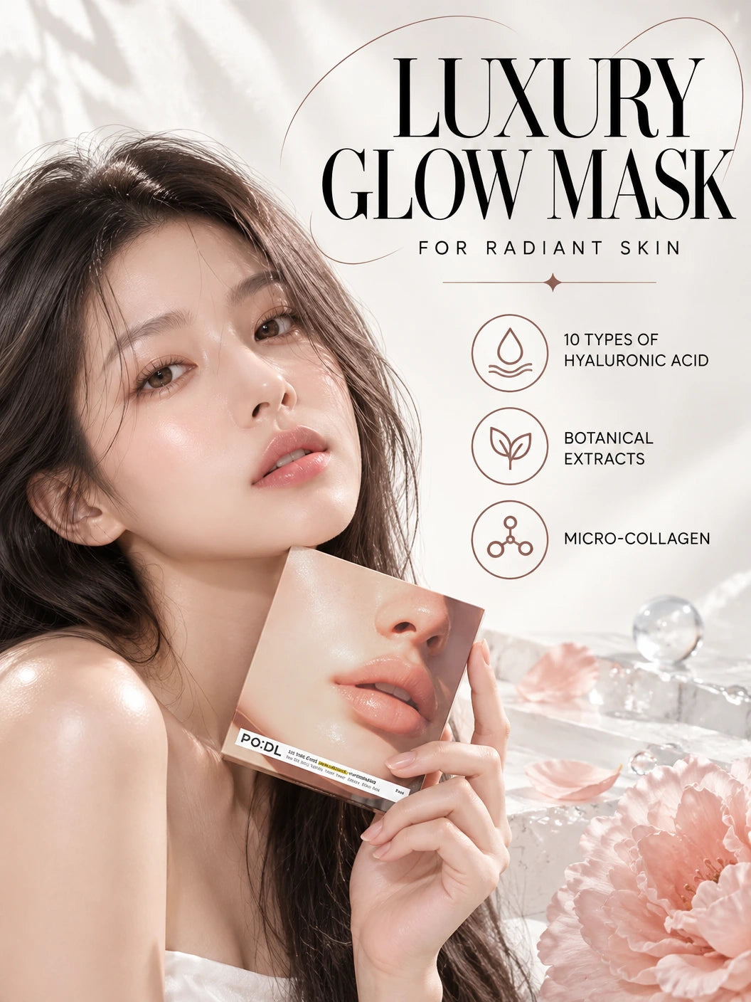 2X TGG Care Hyaluronic Hydromask (4ea) (+Special Gift) | PO:DL | PO:DL Hyaluronic Hydromask – Couture Luxury Facial Mask