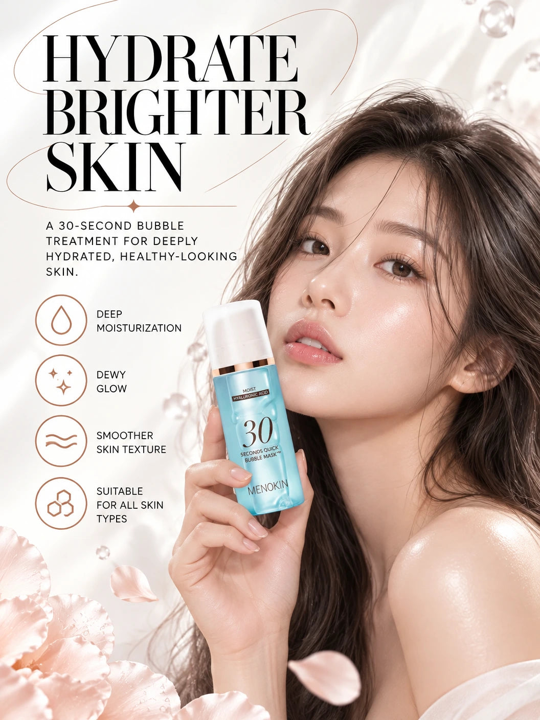 30 Seconds Quick Bubble Mask_Moisture 95ml | MENOKIN | MENOKIN 30 Seconds Quick Bubble Mask Moisture 95ml