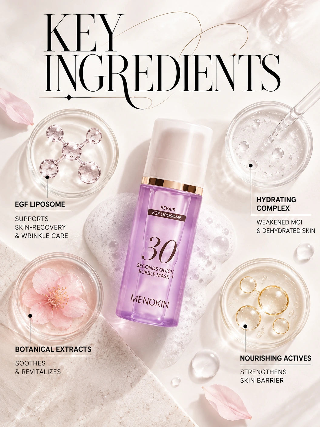 30 Seconds Quick Bubble Mask_Repair 95ml | MENOKIN | MENOKIN 30 Seconds Quick Bubble Mask Repair 95ml