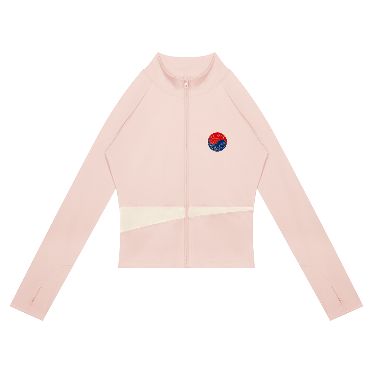 Korean Dragon Paneled Cropped Yoga Jacket | ULZZANG BELLA