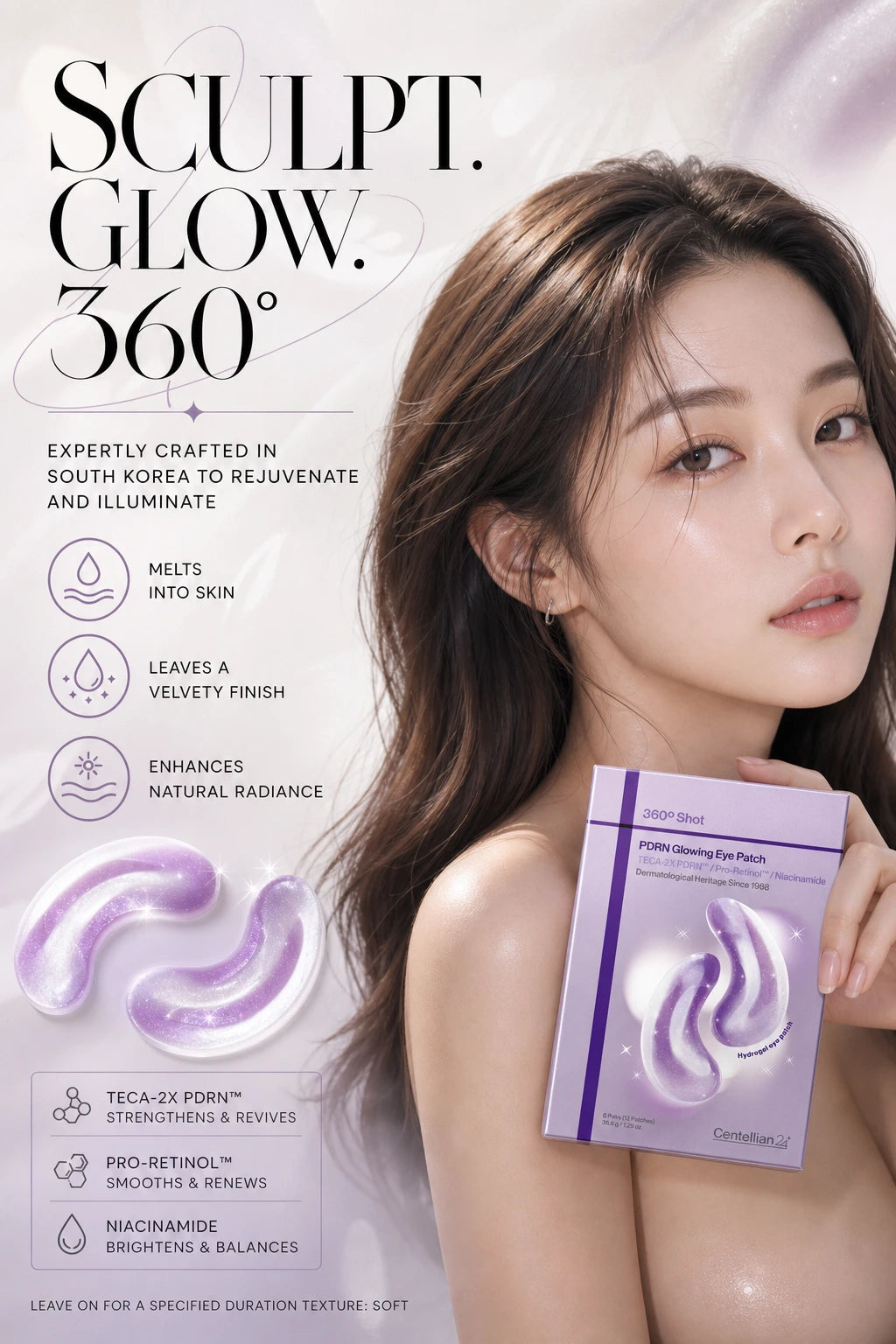 360º Shot PDRN glowing eye patch 6 pairs | Centellian24 | Centellian24 PDRN Eye Patch - Artisanal Luxury Treatment