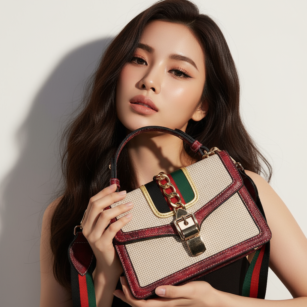 Mini borsa a mano in pelle stampa coccodrillo: un'elegante dichiarazione di raffinatezza | ULZZANG BELLA