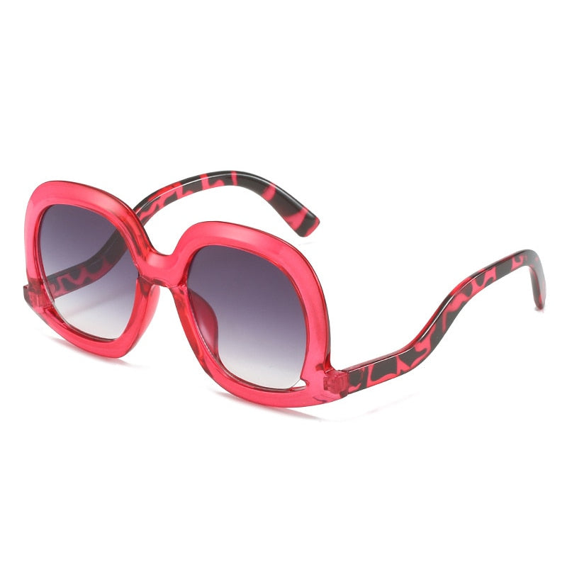 Designer Leopard Gradient Sunglasses for Women | ULZZANG BELLA