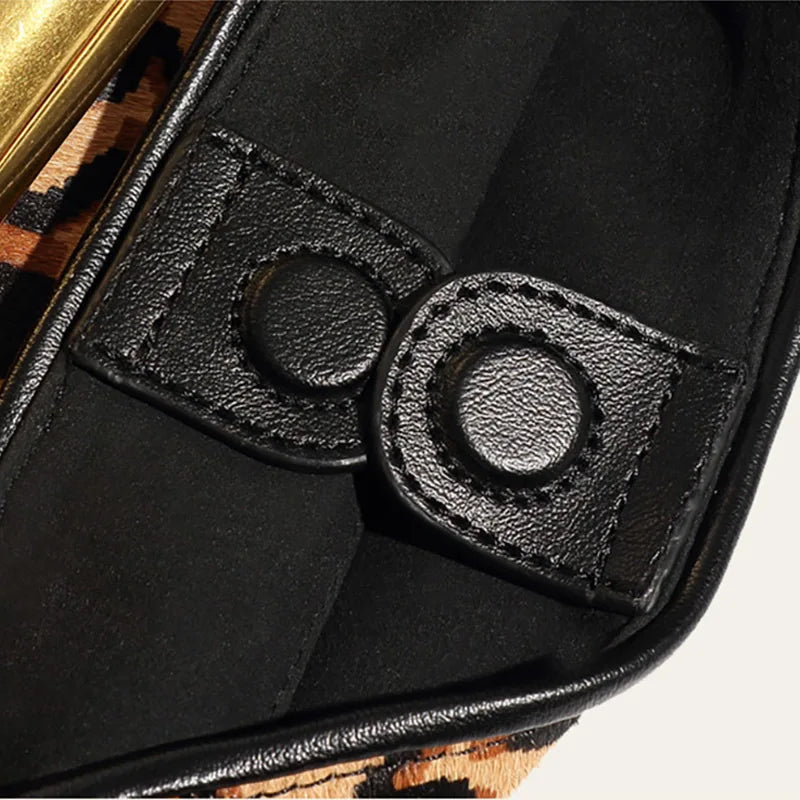 Exquisite Genuine Horsehide Shoulder Bag with Detachable Strap | ULZZANG BELLA
