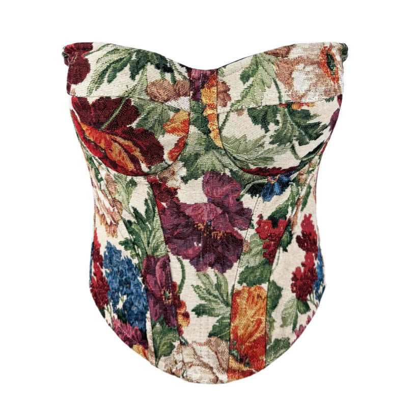 Vintage Palace Strapless Boned Bustier Top | ULZZANG BELLA