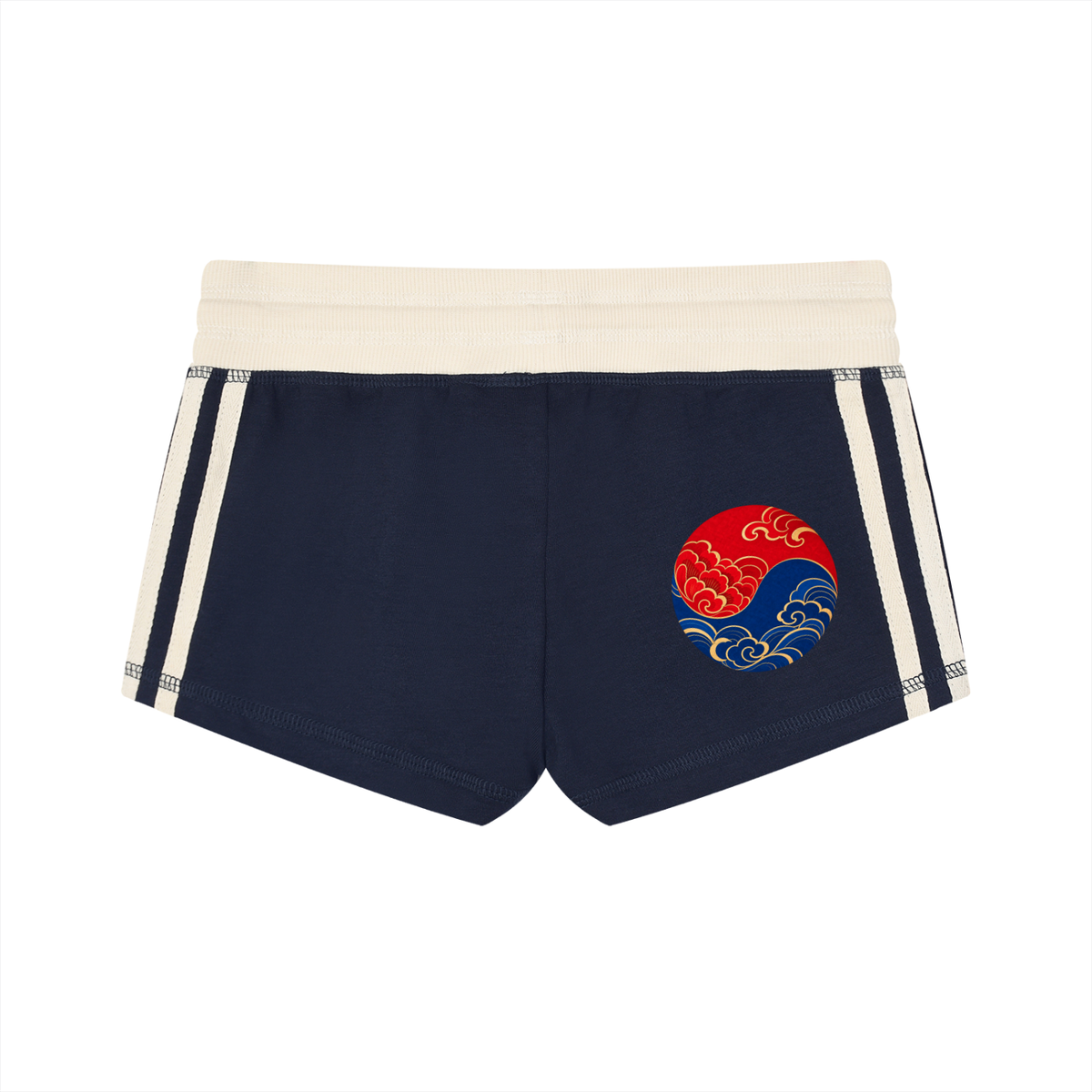 Retro Double-Stripe Track Shorts | ULZZANG BELLA