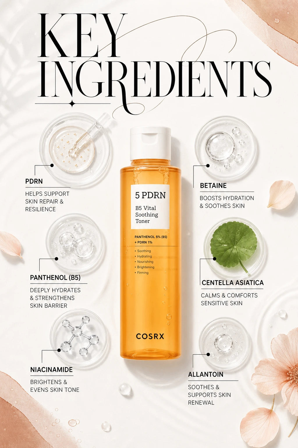5 PDRN B5 Vital Soothing Toner 280ml | COSRX | COSRX 5 PDRN B5 Vital Soothing Toner 280ml