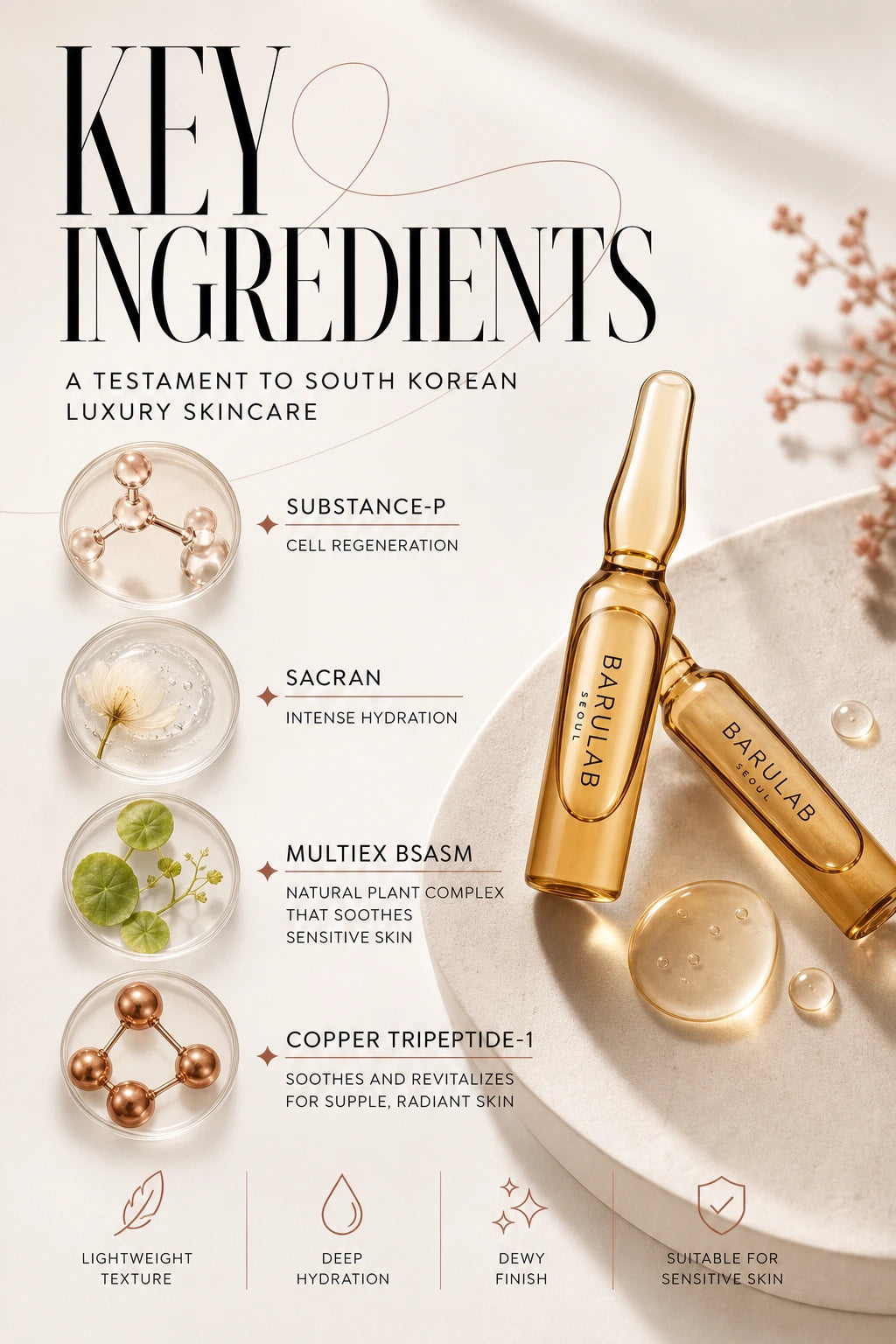 530 S-PEPTIDE  AMPOULE PLUS - 2ml x 30pcs | Barulab | Barulab 530 S-Peptide Ampoule Plus - Artisanal Luxury Serum