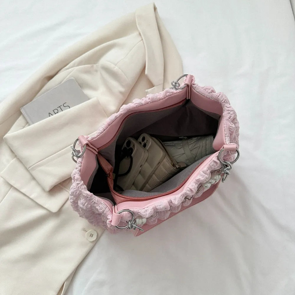 Chic Bubble Textured Tote Bag for the Modern Muse | ULZZANG BELLA