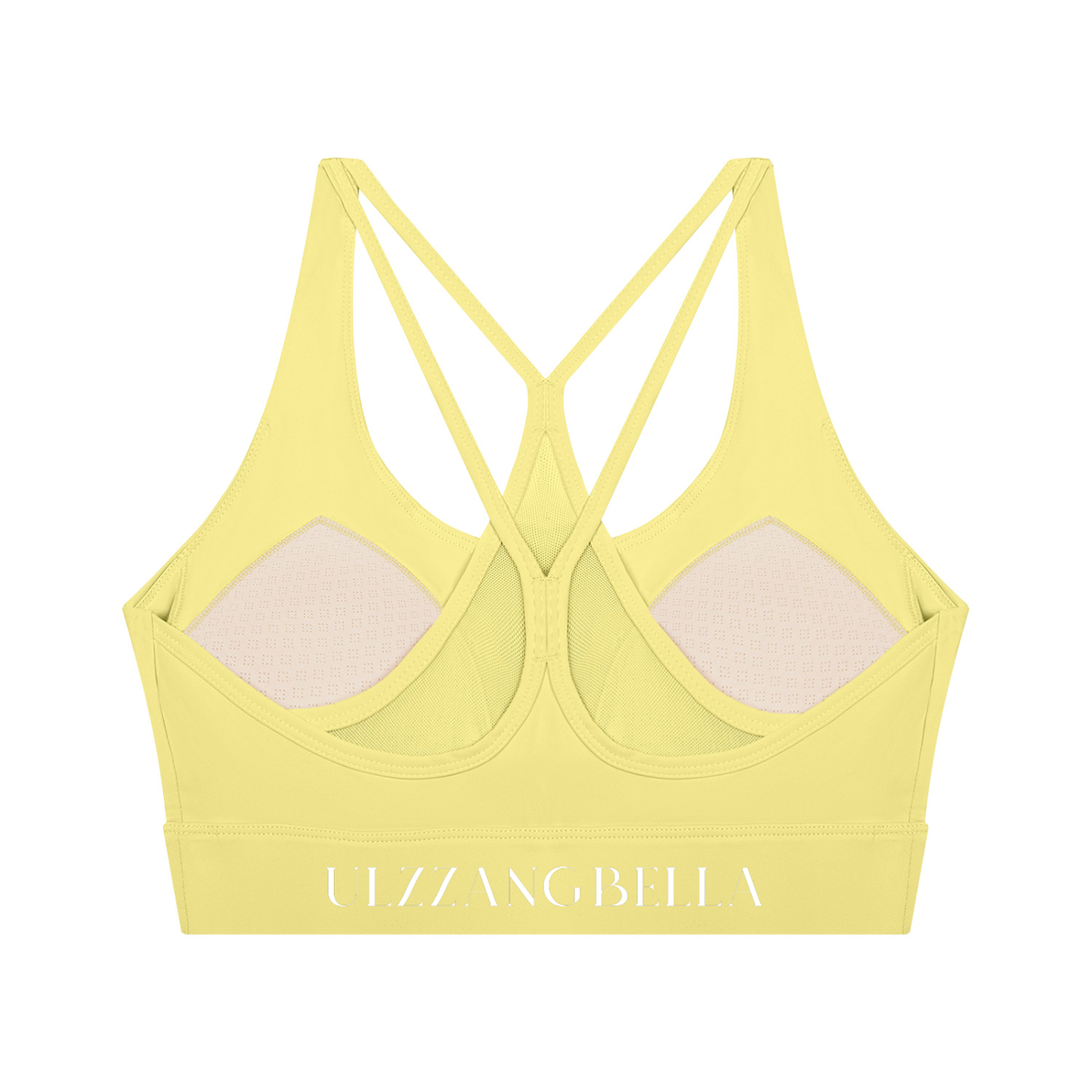 Women's Sculpted U-Neck Cropped Yoga Sports Bra | ULZZANG BELLA
