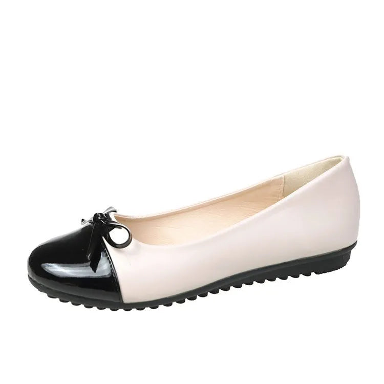 Elegant Flat-Bottomed Bow Detail Flats for the Modern Muse | ULZZANG BELLA