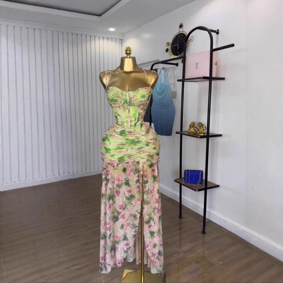 ULZZANG BELLA Ruched Asymmetrical Hem Dress | Exquisite Elegance