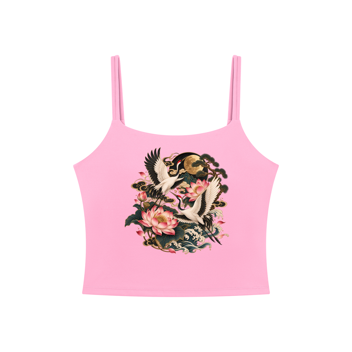 Korean Crane Women's Cropped Yoga Tank Top | ULZZANG BELLA