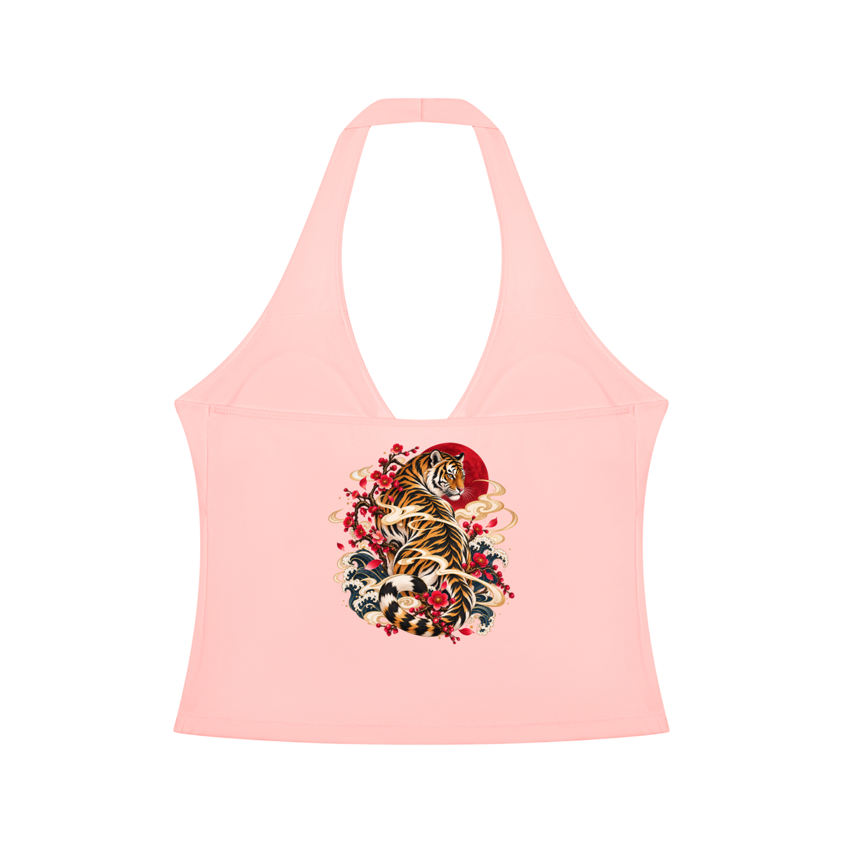 Korean Tiger Halter Crop Top | ULZZANG BELLA