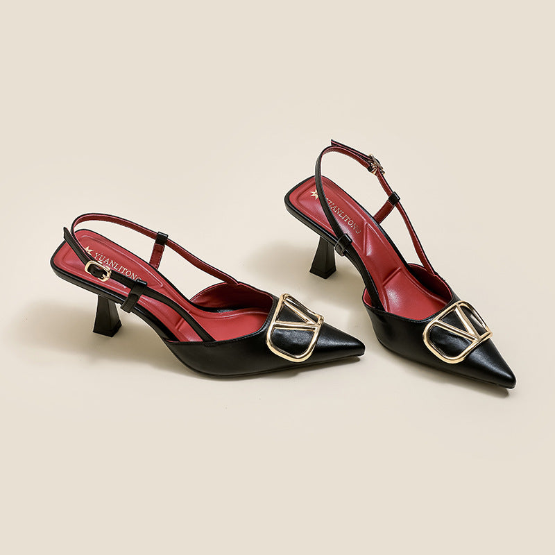 Elegant High-Heeled Slip-On Dress Pumps | ULZZANG BELLA