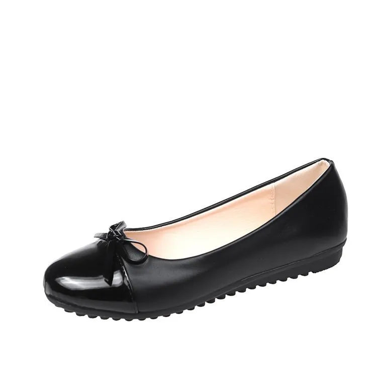 Elegant Flat-Bottomed Bow Detail Flats for the Modern Muse | ULZZANG BELLA