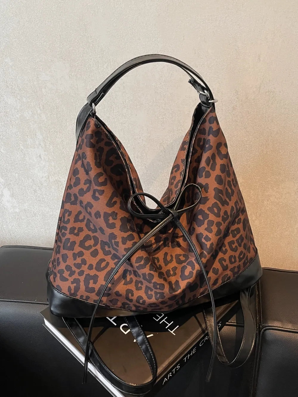 Mocha Leopard Luxe Dual Purpose Crossbody Bag | ULZZANG BELLA
